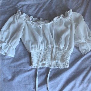 White Off the Shoulder Top